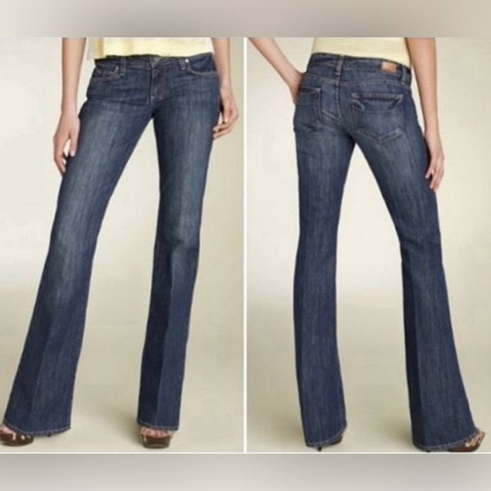 PAIGE Women's Boot Cut Jeans - Dark Blue